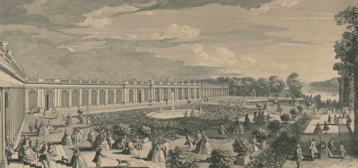 <span class="numbwork">1527</span > <span class="bullwork">•</span > Vista del castillo del Trianon desde el parterre