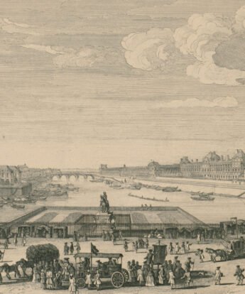 <span class="numbwork">1529</span > <span class="bullwork">•</span > Vista de París desde el medio del Pont-Neuf