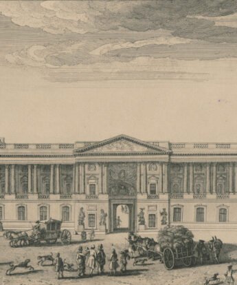 <span class="numbwork">1550</span > <span class="bullwork">•</span > Vista de la gran fachada este del viejo Louvre