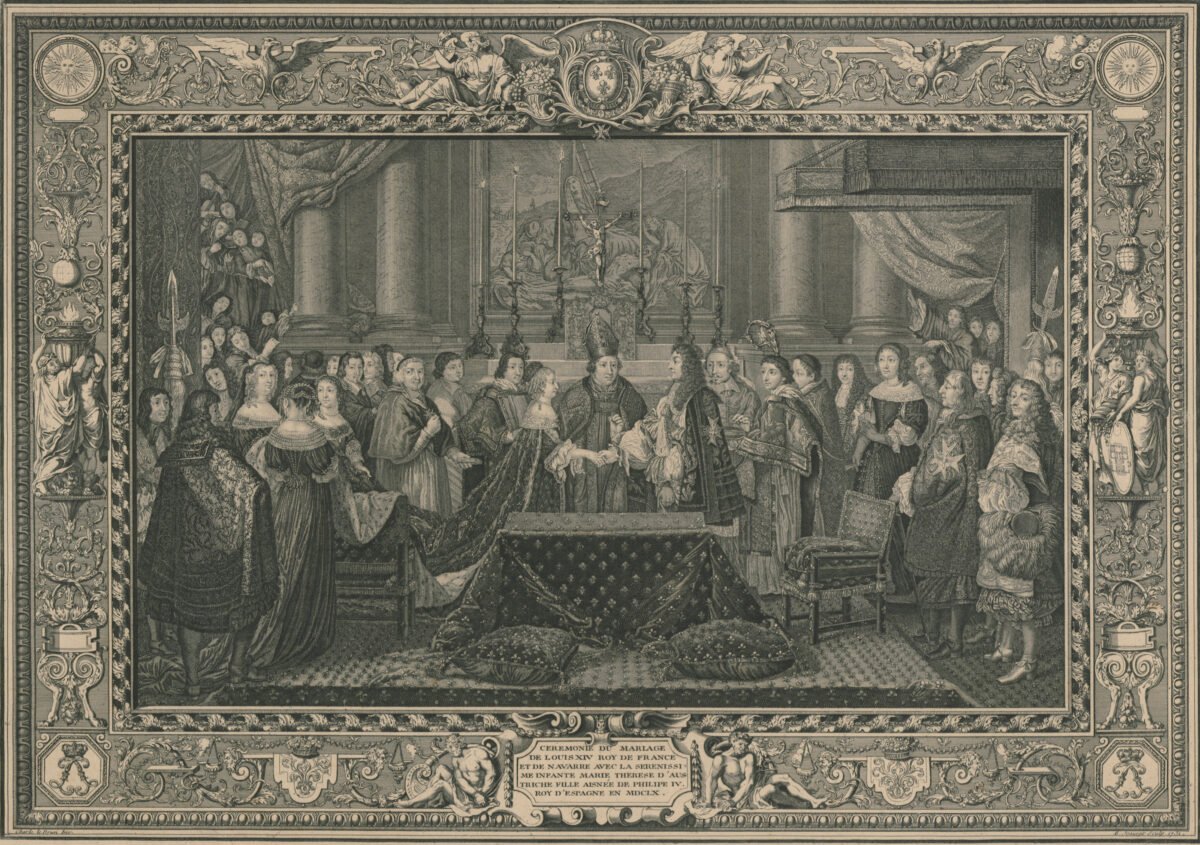 <span class="numbwork">1568</span > <span class="bullwork">•</span > Matrimonio de Luis XIV y María Teresa de Austria