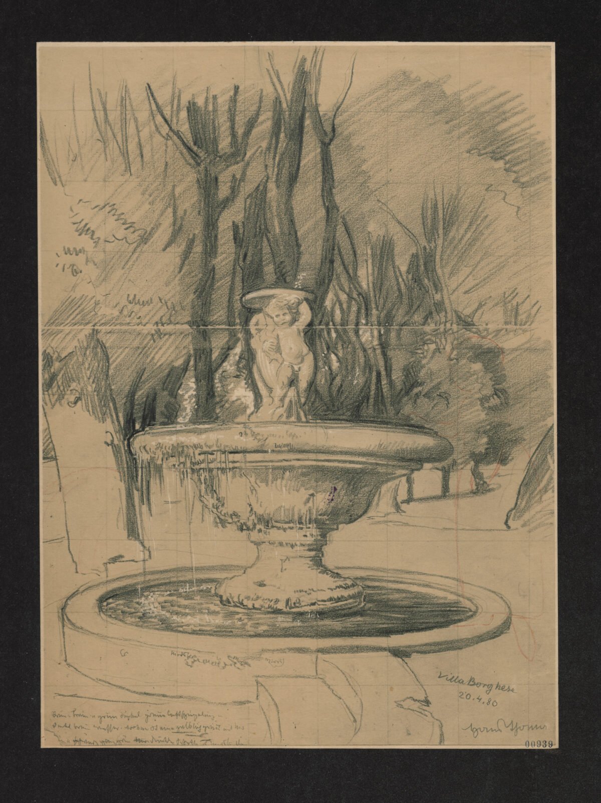 <span class="numbwork">1575</span > <span class="bullwork">•</span > Fuente con un querubín en el jardín de Villa Borghese - Image 2