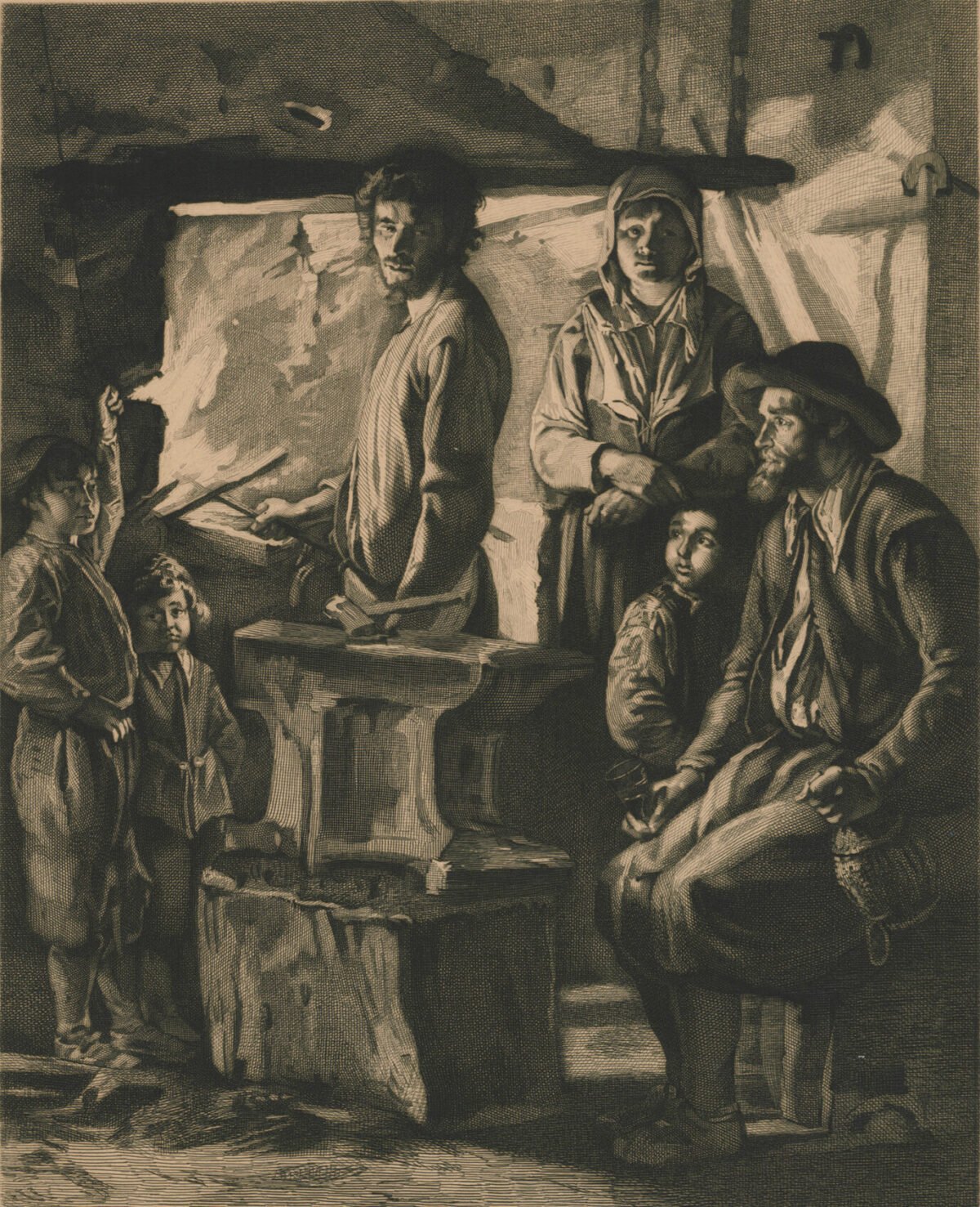 <span class="numbwork">1580</span > <span class="bullwork">•</span > Herrero en su fragua