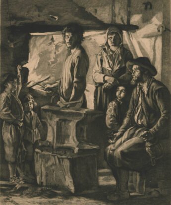 <span class="numbwork">1580</span > <span class="bullwork">•</span > Herrero en su fragua
