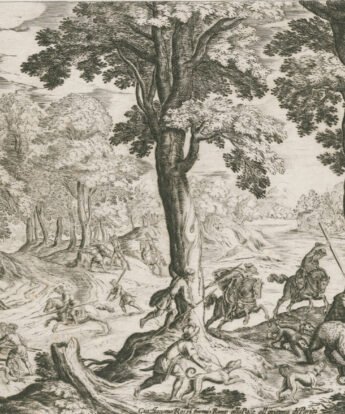 <span class="numbwork">1584</span > <span class="bullwork">•</span > Escena en el bosque (cacería de osos)