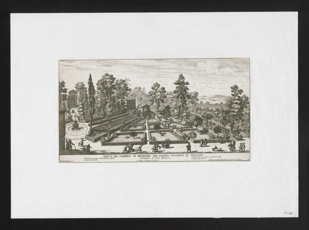 <span class="numbwork">1588</span > <span class="bullwork">•</span > Vista del Jardín del Belvedere en el Palacio Papal del Vaticano - Image 2