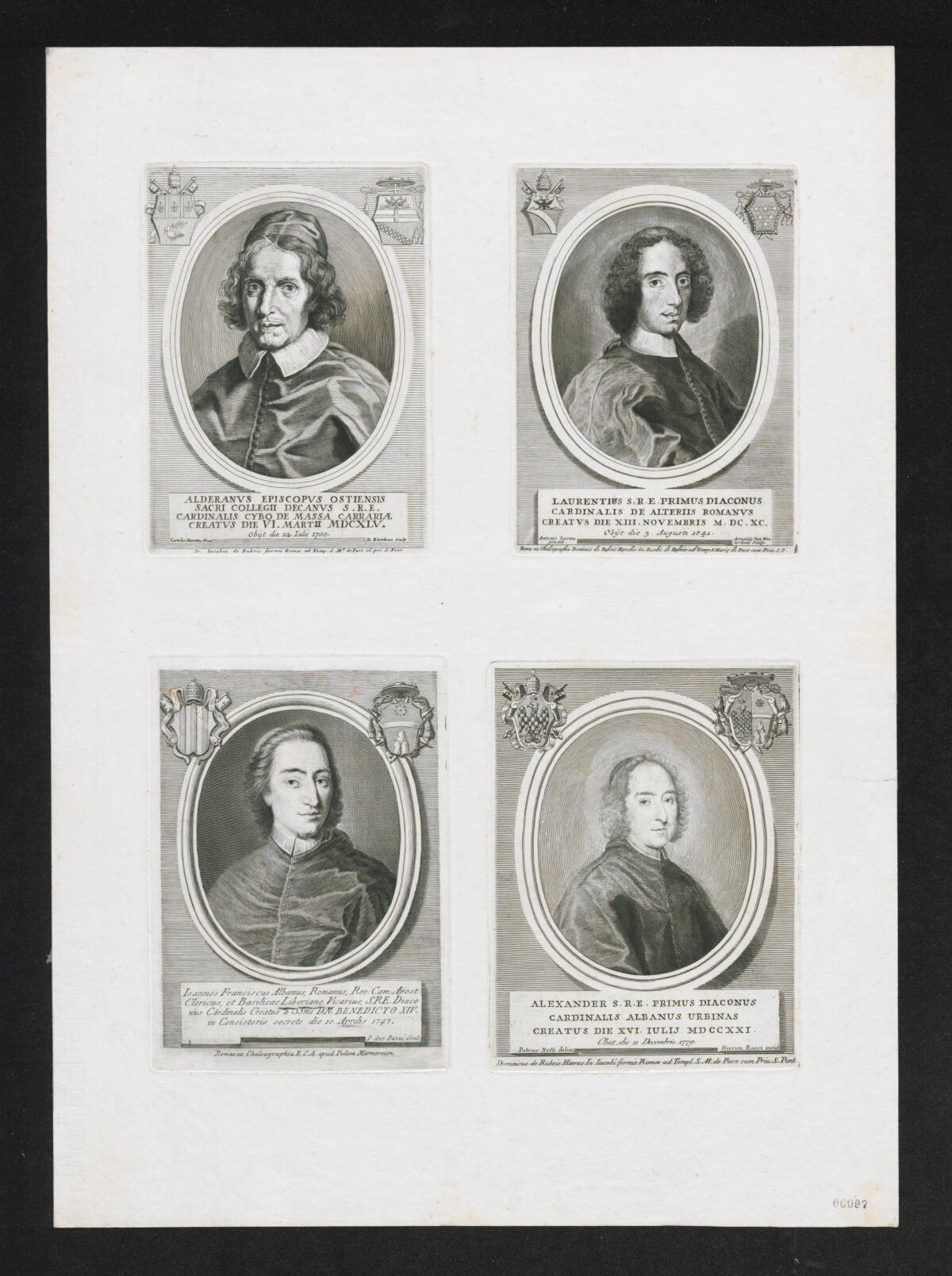 <span class="numbwork">1592</span > <span class="bullwork">•</span > Retrato de los cardenales: Alderano Cybo - Lorenzo Altieri - Giovanni Francesco Albani - Alessandro Albani - Image 2