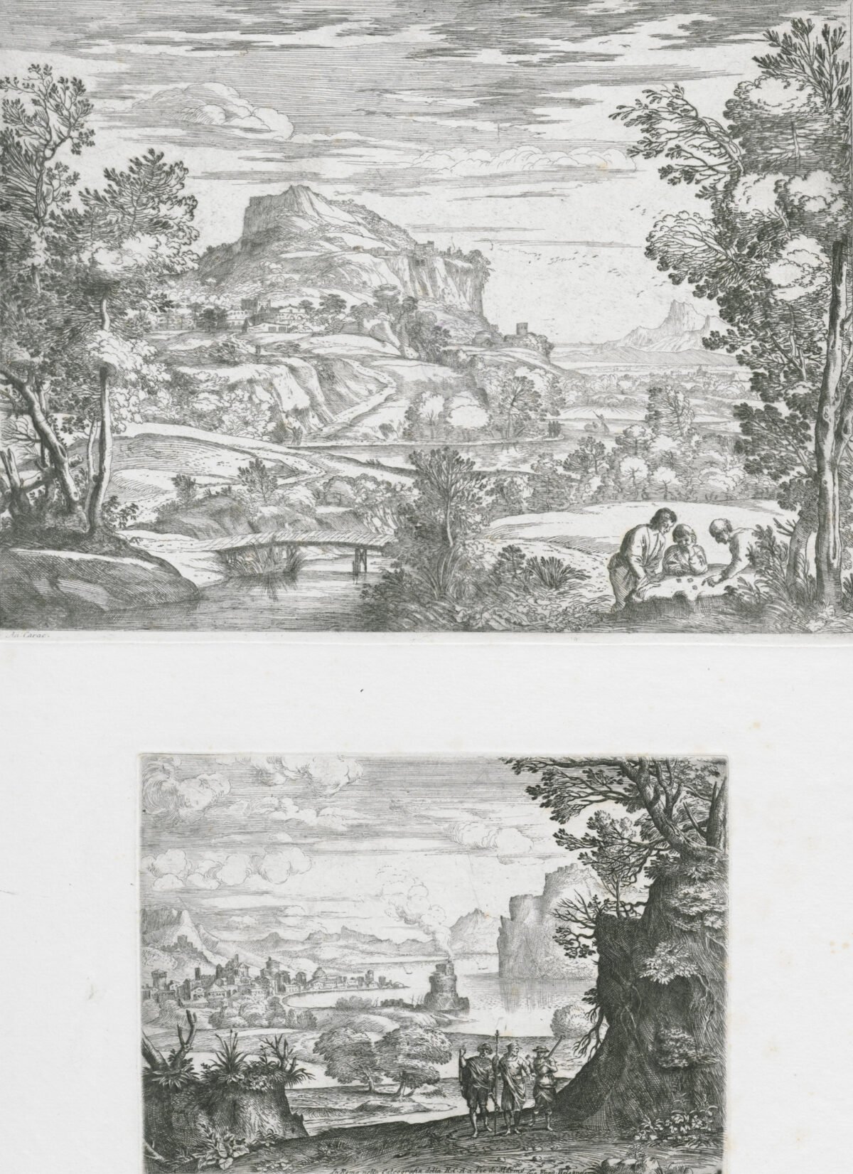 <span class="numbwork">1601</span > <span class="bullwork">•</span > Paisaje con tres hombres jugando con dados - Paisaje con tres hombres caminando