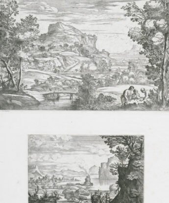 <span class="numbwork">1601</span > <span class="bullwork">•</span > Paisaje con tres hombres jugando con dados - Paisaje con tres hombres caminando