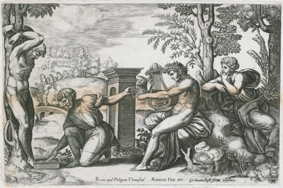 <span class="numbwork">1603</span > <span class="bullwork">•</span > Sacrificio a Príapo - Apolo y Marsias - Cuatro cupidos - Tres cupidos jugando con un avestruz - Image 6