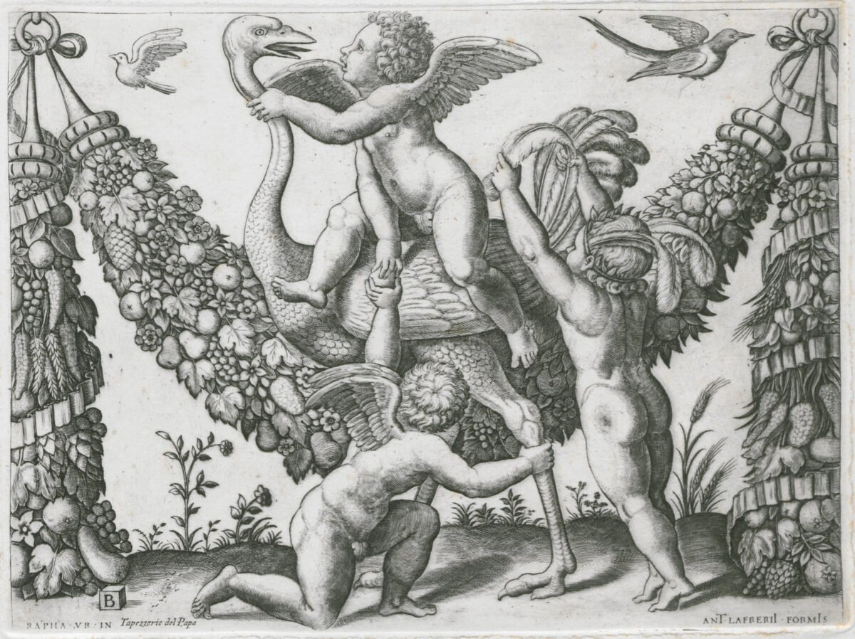 <span class="numbwork">1603</span > <span class="bullwork">•</span > Sacrificio a Príapo - Apolo y Marsias - Cuatro cupidos - Tres cupidos jugando con un avestruz - Image 4