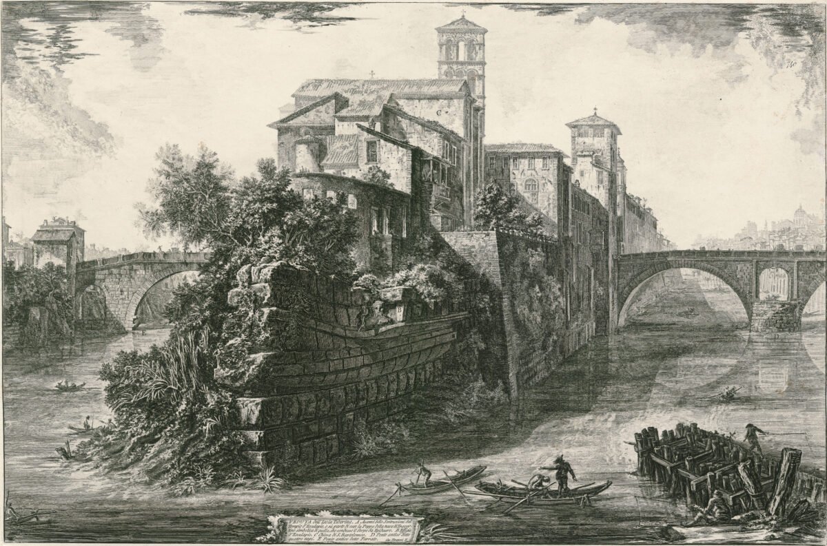 <span class="numbwork">1611</span > <span class="bullwork">•</span > Vista de la isla del Tíber