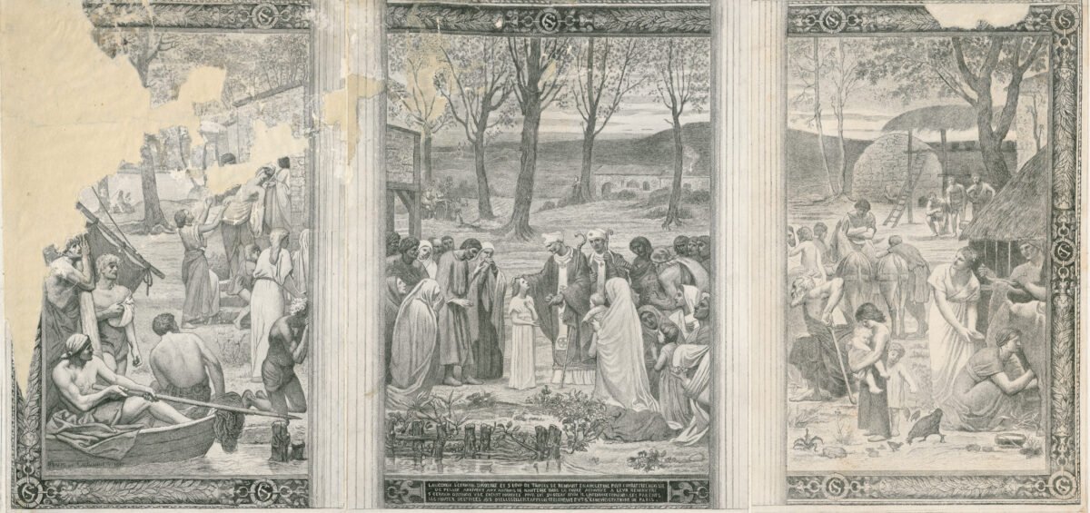 <span class="numbwork">1613</span > <span class="bullwork">•</span > Encuentro de Santa Genoveva y San Germán de Auxerre