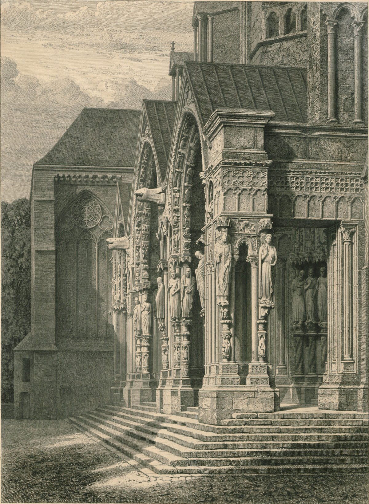 <span class="numbwork">1616</span > <span class="bullwork">•</span > Vista de la Catedral de Chartres (pórtico norte)