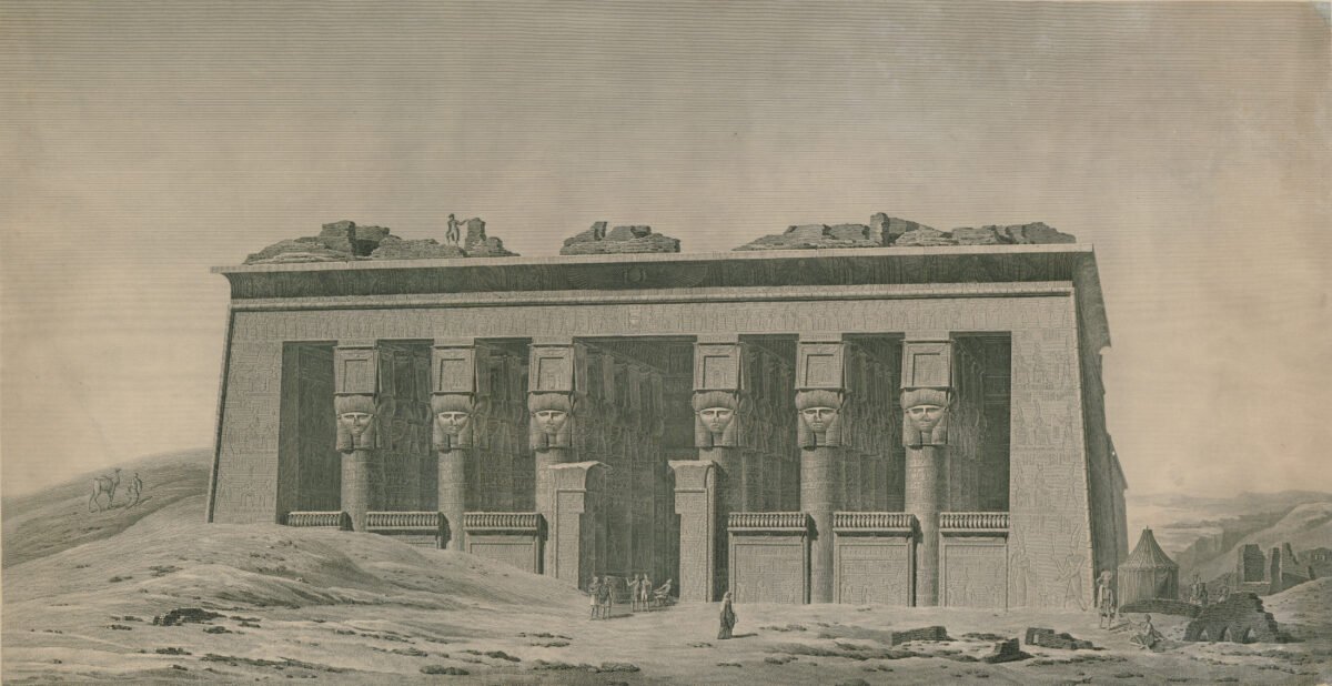 <span class="numbwork">1621</span > <span class="bullwork">•</span > Vista del Templo de Hathor (Templo de Dendera)