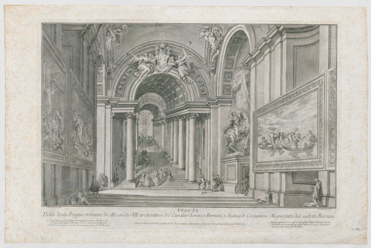 <span class="numbwork">1623</span > <span class="bullwork">•</span > Vista de la Scala Reggia (Palacio Apostólico Vaticano) - Image 2