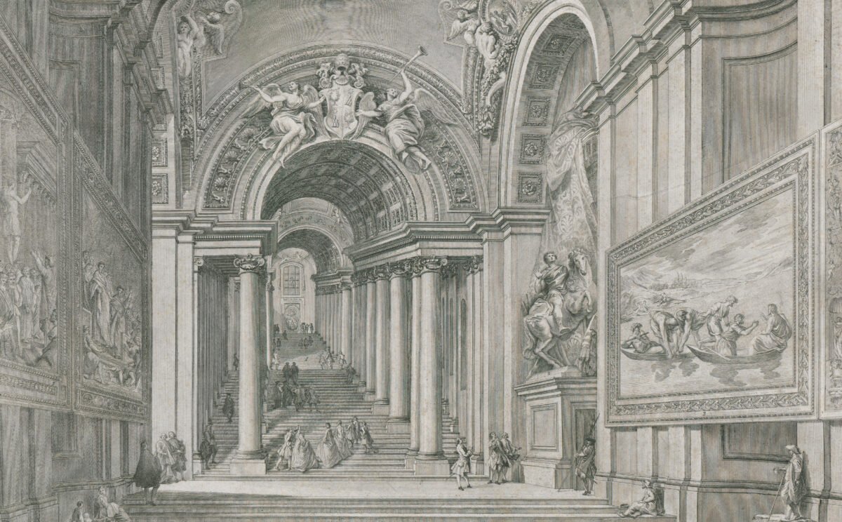 <span class="numbwork">1623</span > <span class="bullwork">•</span > Vista de la Scala Reggia (Palacio Apostólico Vaticano)