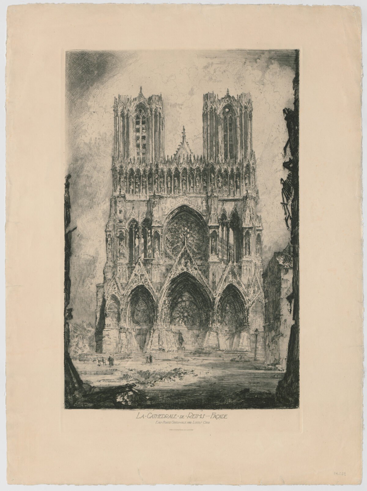 <span class="numbwork">1624</span > <span class="bullwork">•</span > Vista de la fachada de la Catedral de Reims - Image 2