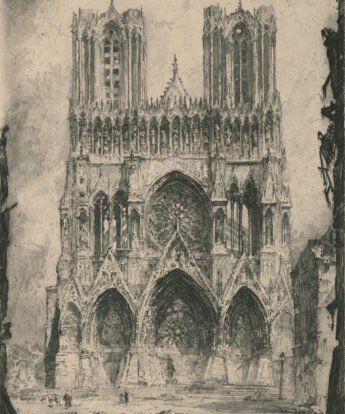 <span class="numbwork">1624</span > <span class="bullwork">•</span > Vista de la fachada de la Catedral de Reims