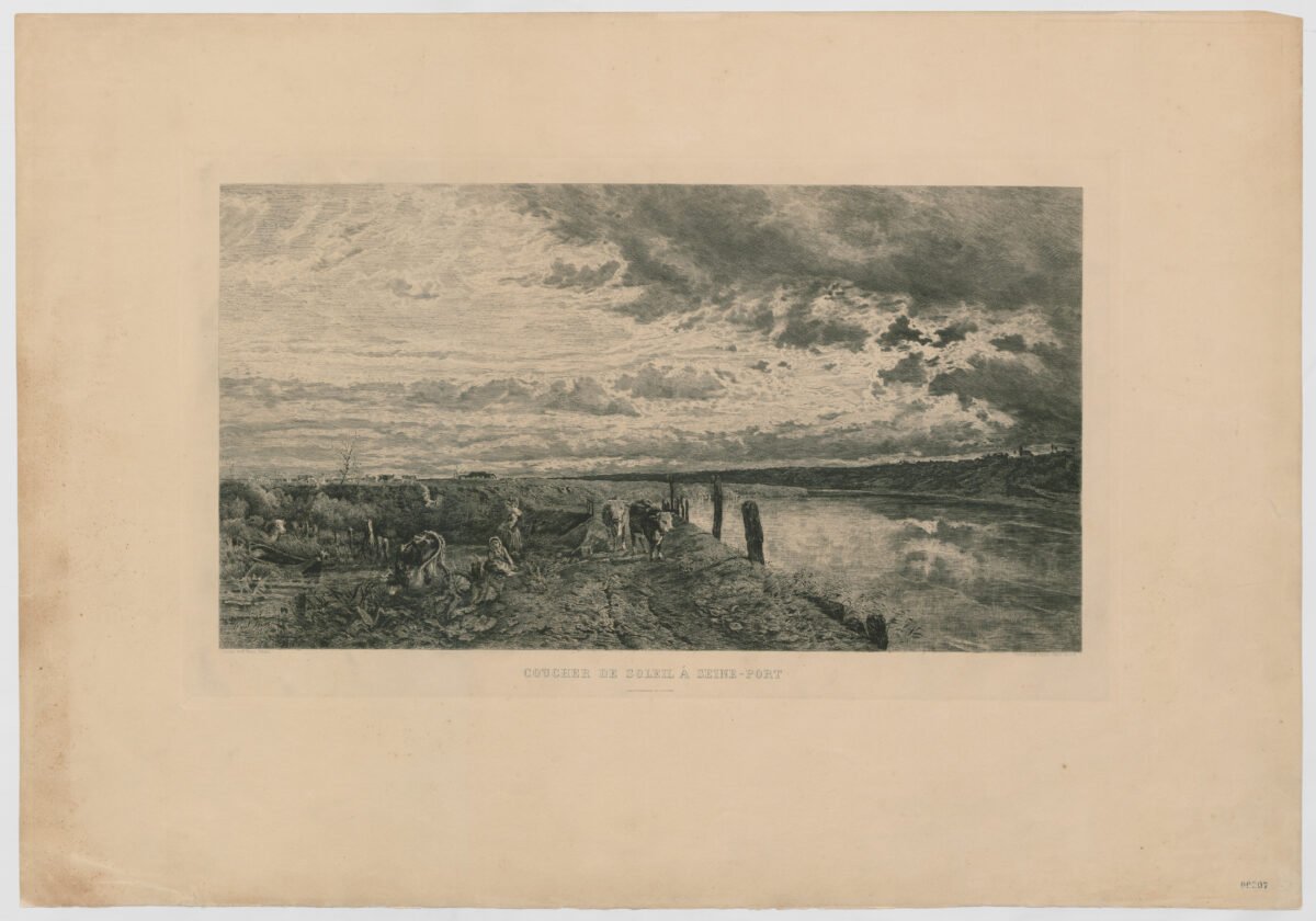<span class="numbwork">1628</span > <span class="bullwork">•</span > Atardecer en un puerto del río Sena - Image 2