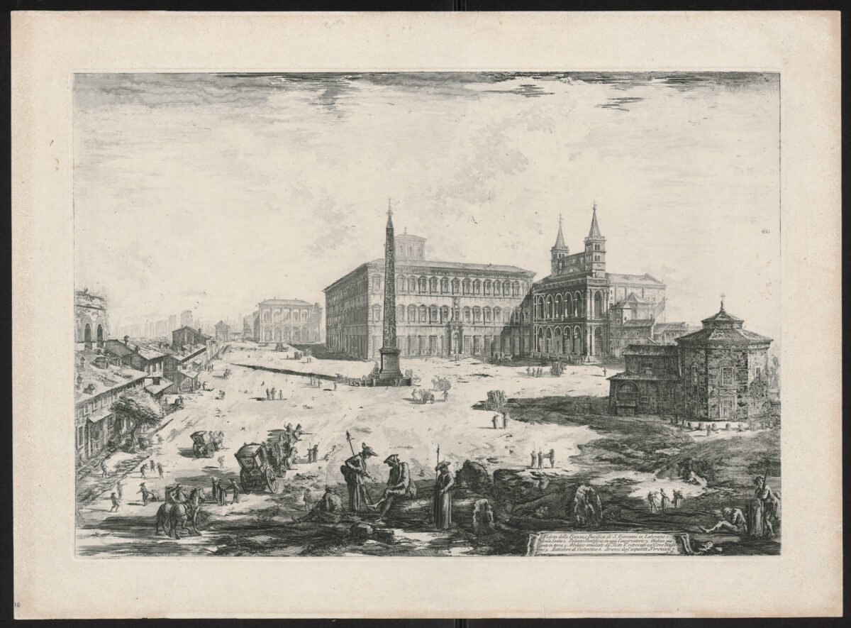 <span class="numbwork">1635</span > <span class="bullwork">•</span > Vista de la plaza y la Basílica de San Juan de Letrán - Image 2