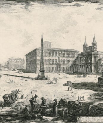 <span class="numbwork">1635</span > <span class="bullwork">•</span > Vista de la plaza y la Basílica de San Juan de Letrán