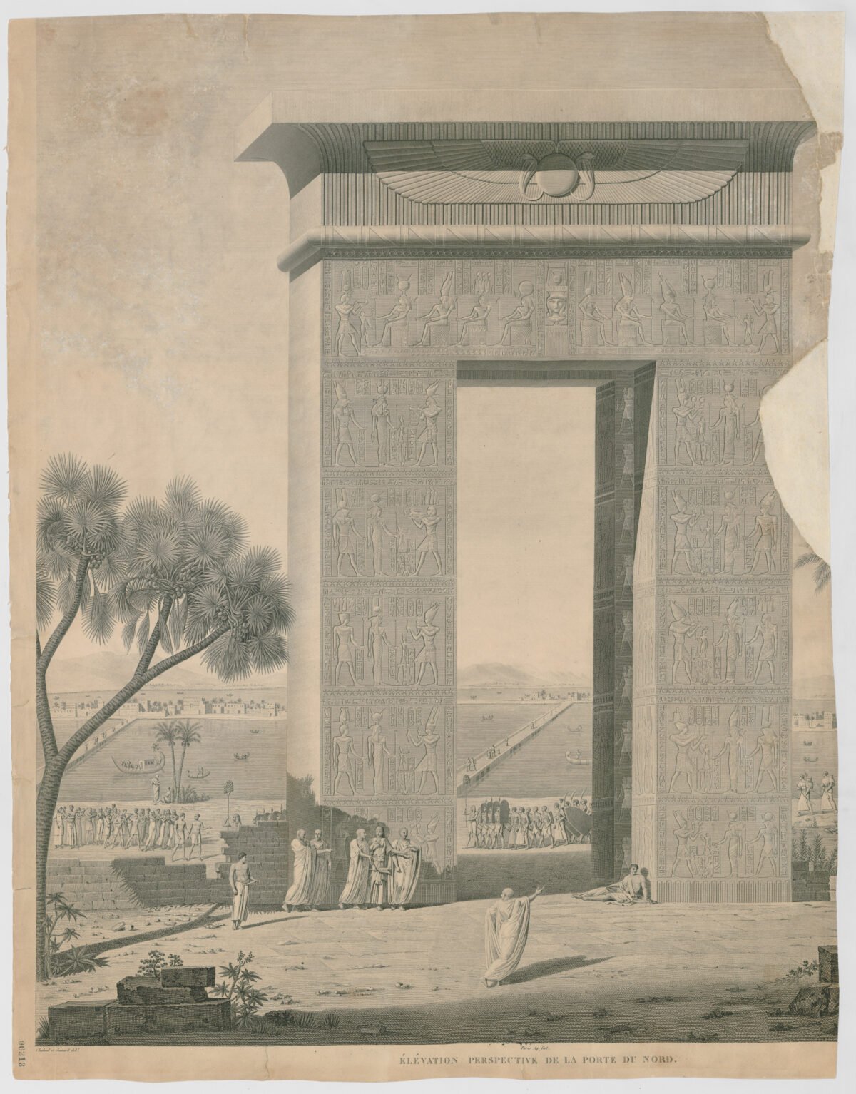 <span class="numbwork">1647</span > <span class="bullwork">•</span > Vista de la puerta del norte (Templo de Hathor - Descripción de Egipto) - Image 2