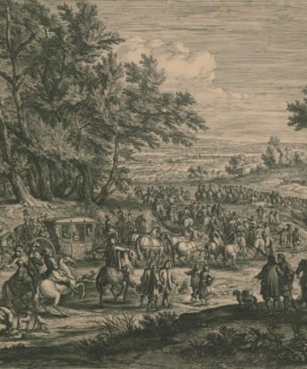 <span class="numbwork">1652</span > <span class="bullwork">•</span > La reina se dirige a Fontainebleau acompañada de sus guardias