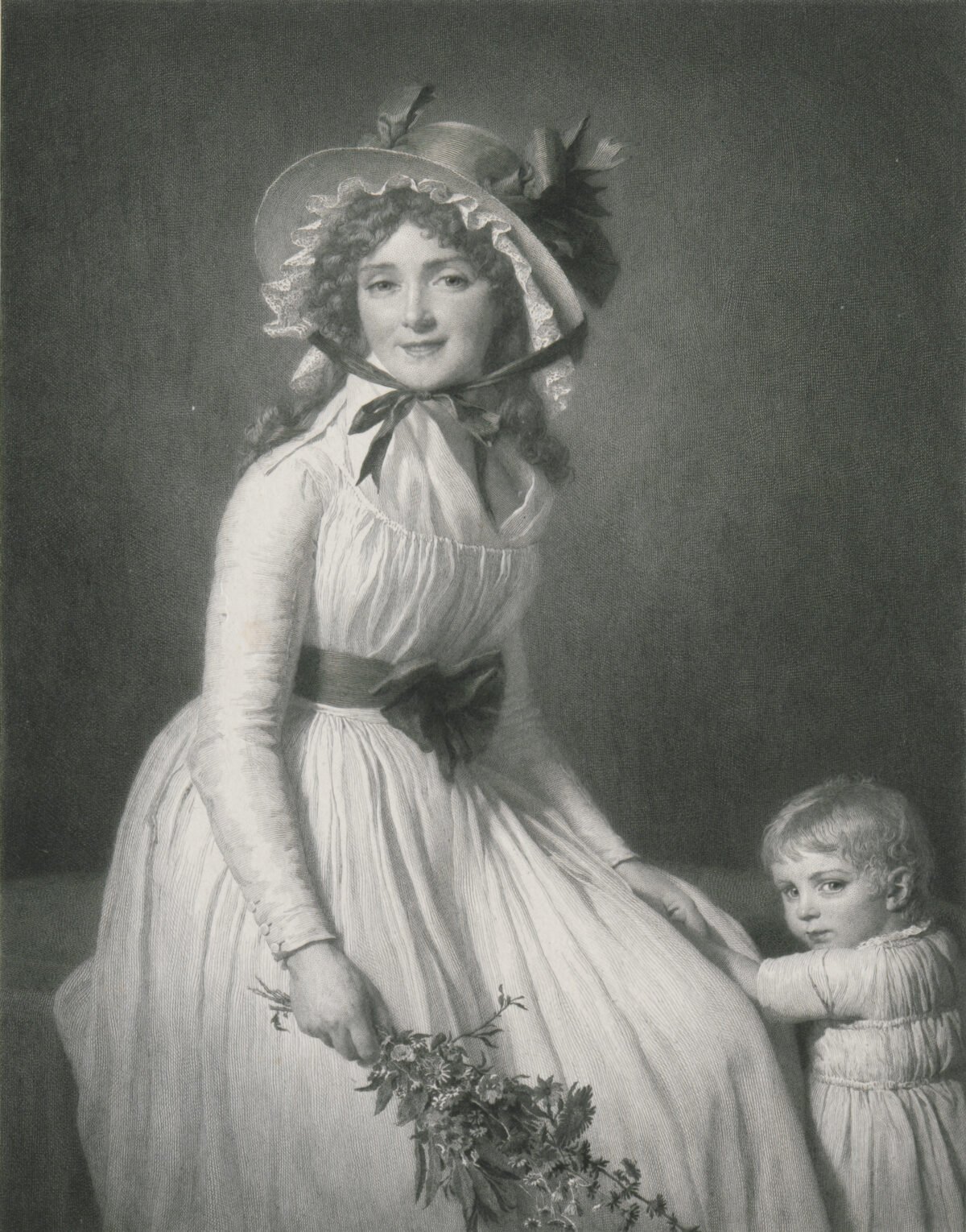 <span class="numbwork">1660</span > <span class="bullwork">•</span > Madame Pierre Seriziat con su hijo