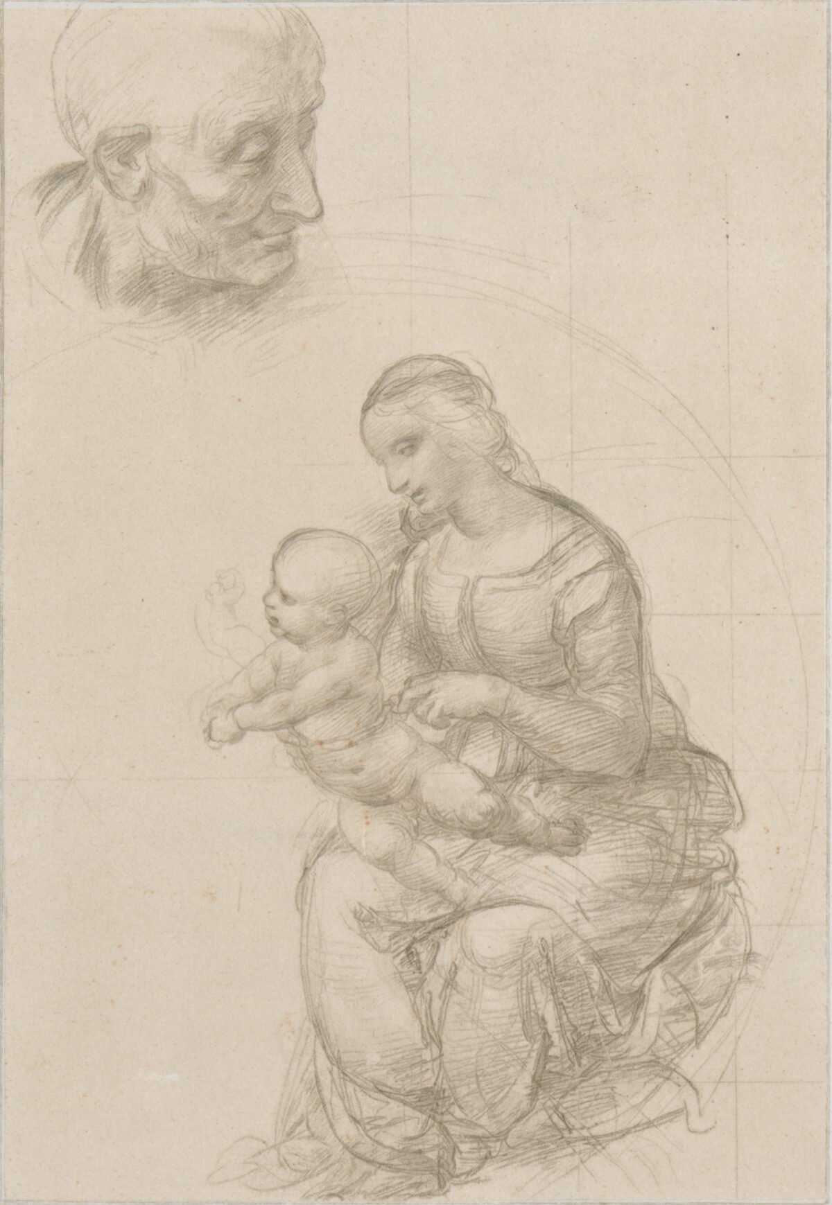 <span class="numbwork">1668</span > <span class="bullwork">•</span > Estudio de figura humana (cabeza de hombre y mujer con niño)