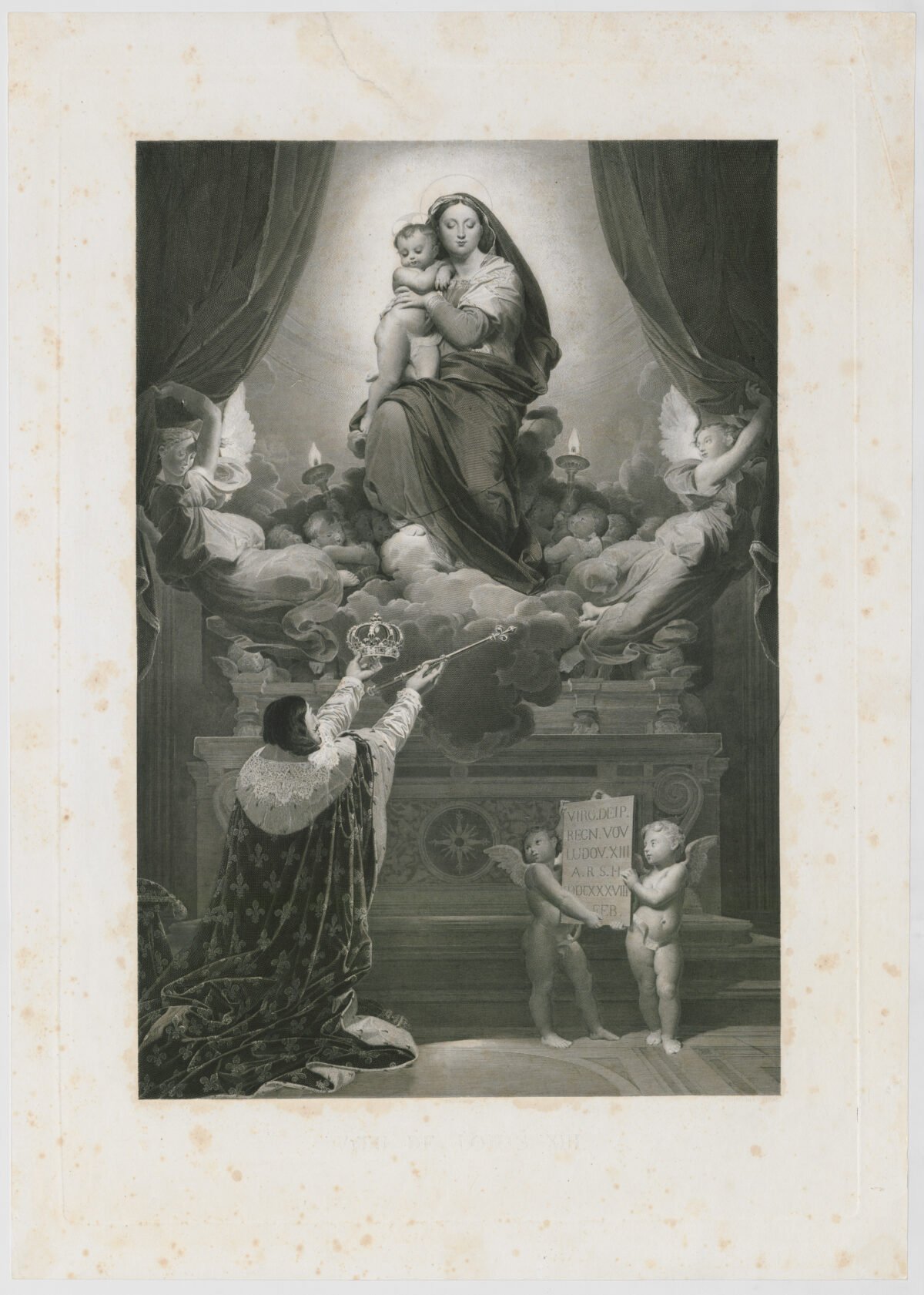 <span class="numbwork">1673</span > <span class="bullwork">•</span > Luis XIII dedicando el Reino de Francia a la Virgen y el Niño - Image 2
