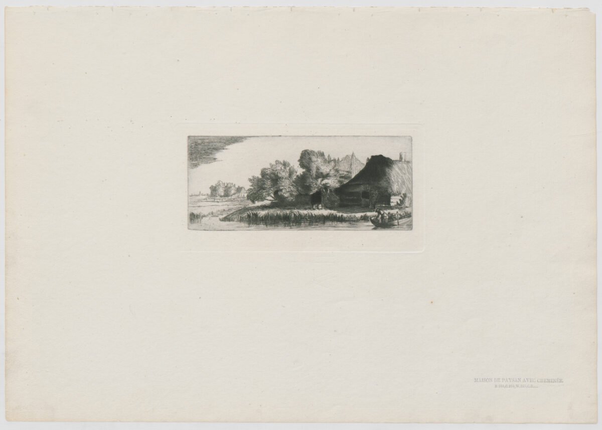<span class="numbwork">0204</span > <span class="bullwork">•</span > Paisaje con dos granjas y un hombre en un bote - Image 2