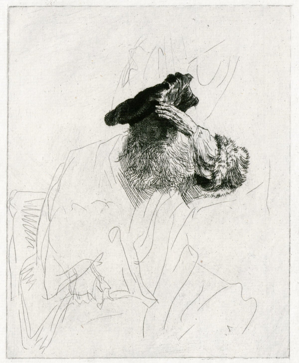 <span class="numbwork">0211</span > <span class="bullwork">•</span > Anciano protegiéndose los ojos con la mano