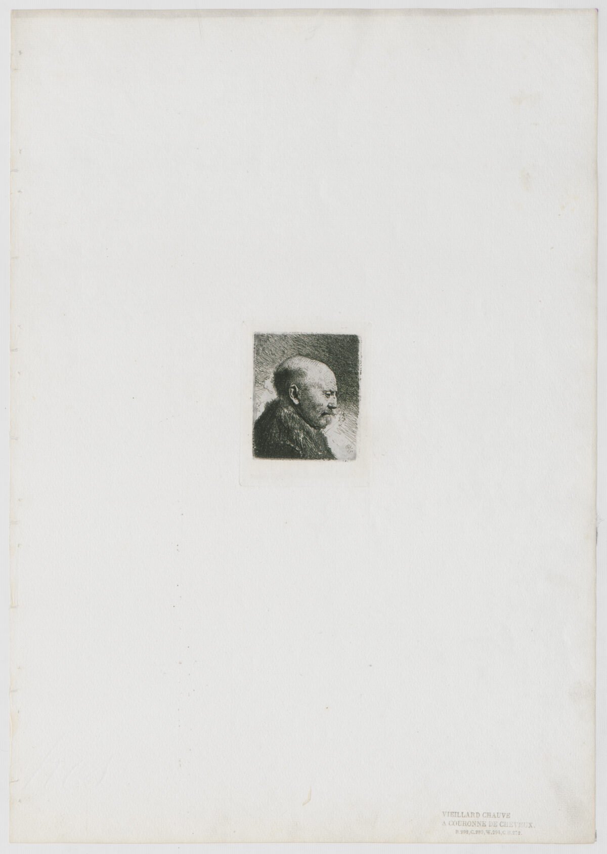 <span class="numbwork">0233</span > <span class="bullwork">•</span > Anciano calvo de perfil (el padre de Rembrandt) - Image 2