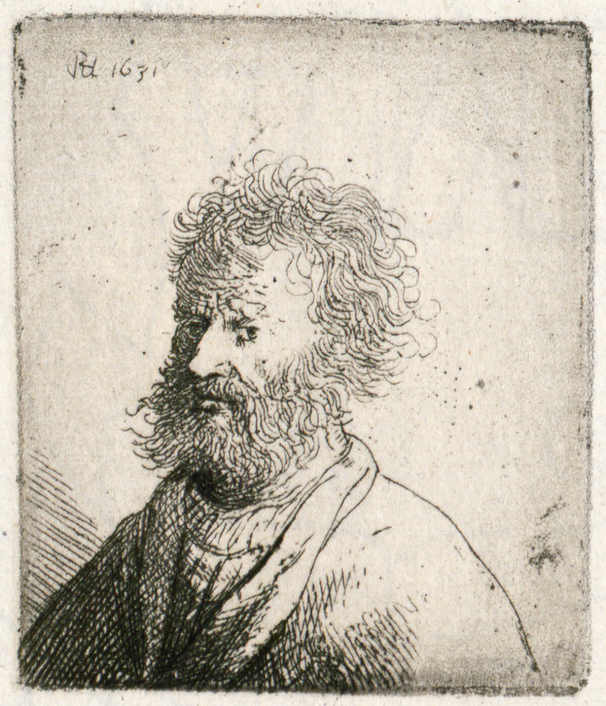 <span class="numbwork">0238</span > <span class="bullwork">•</span > Busto de un anciano con barba y cabellos rizados
