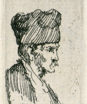 <span class="numbwork">0243</span > <span class="bullwork">•</span > Busto de hombre con bigote y sombrero
