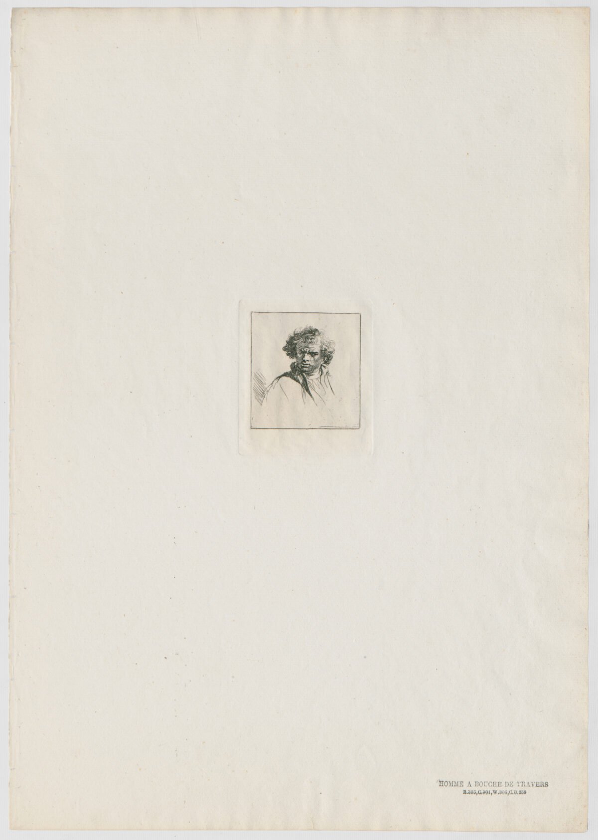 <span class="numbwork">0245</span > <span class="bullwork">•</span > Busto de hombre de pelo rizado con gesto contrariado - Image 2
