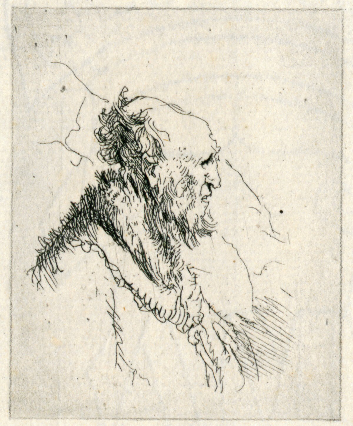 <span class="numbwork">0246</span > <span class="bullwork">•</span > Busto de un anciano calvo con barba corta