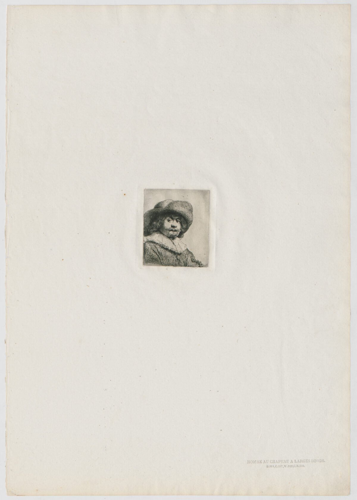 <span class="numbwork">0251</span > <span class="bullwork">•</span > Busto de hombre con sombrero de ala ancha y un collarín - Image 2