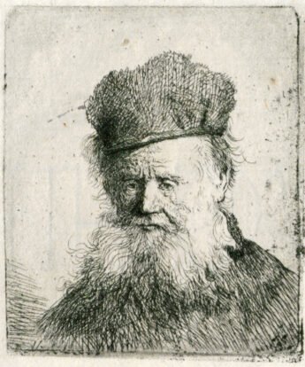 <span class="numbwork">0252</span > <span class="bullwork">•</span > Busto de un anciano con larga barba blanca y sombrero de piel