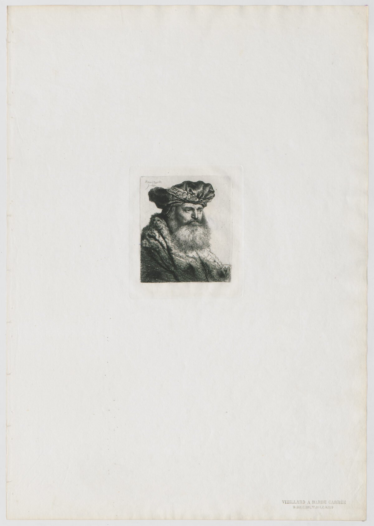 <span class="numbwork">0253</span > <span class="bullwork">•</span > Busto de hombre barbudo con gorra de terciopelo - Image 2