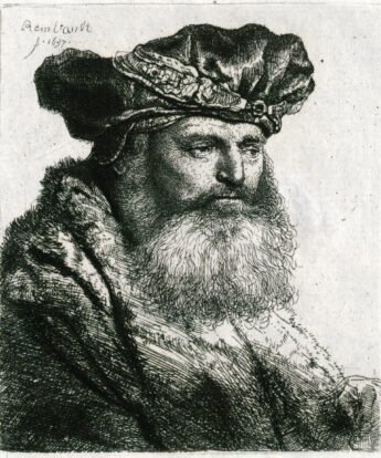 <span class="numbwork">0253</span > <span class="bullwork">•</span > Busto de hombre barbudo con gorra de terciopelo