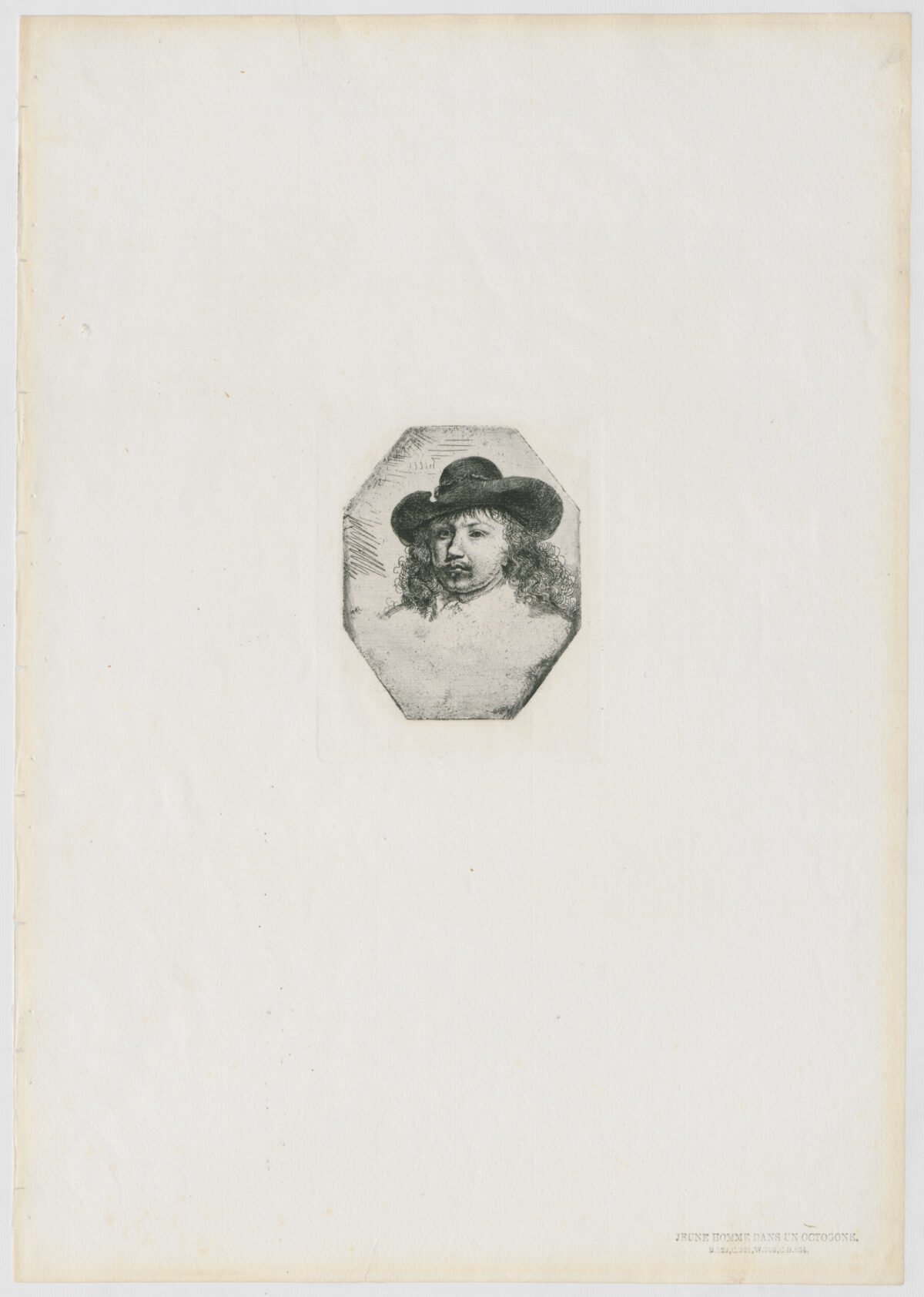<span class="numbwork">0260</span > <span class="bullwork">•</span > Busto de hombre joven con un sombrero de ala ancha - Image 2