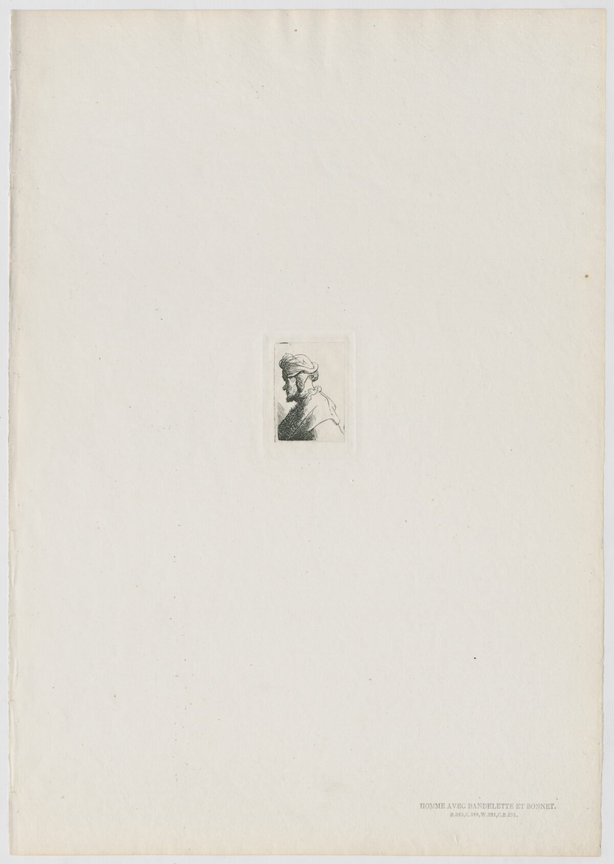 <span class="numbwork">0263</span > <span class="bullwork">•</span > Busto de hombre con una cinta en el sombrero (perfil a la izquierda) - Image 2