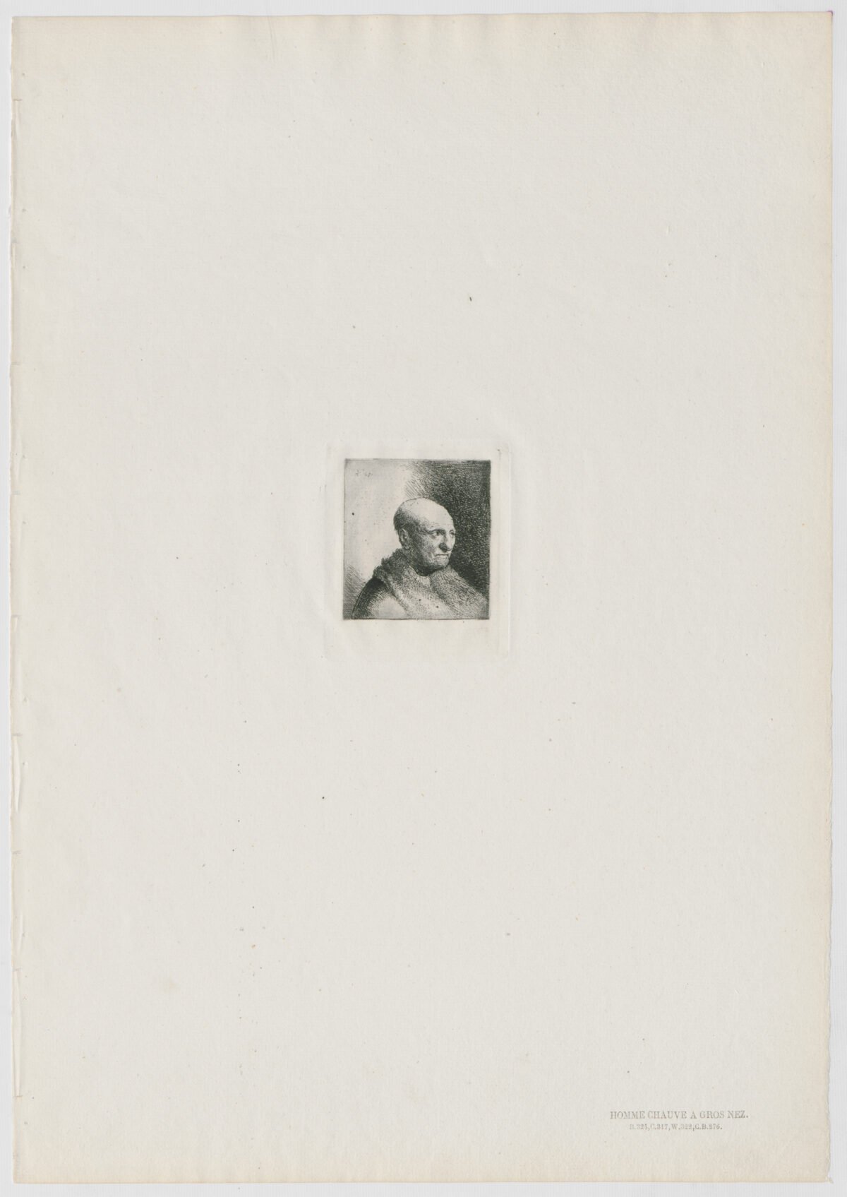 <span class="numbwork">0264</span > <span class="bullwork">•</span > Busto de hombre calvo con una capa de piel - Image 2