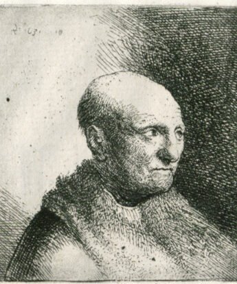 <span class="numbwork">0264</span > <span class="bullwork">•</span > Busto de hombre calvo con una capa de piel