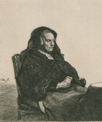 <span class="numbwork">0279</span > <span class="bullwork">•</span > La madre de Rembrandt sentada cerca de una mesa