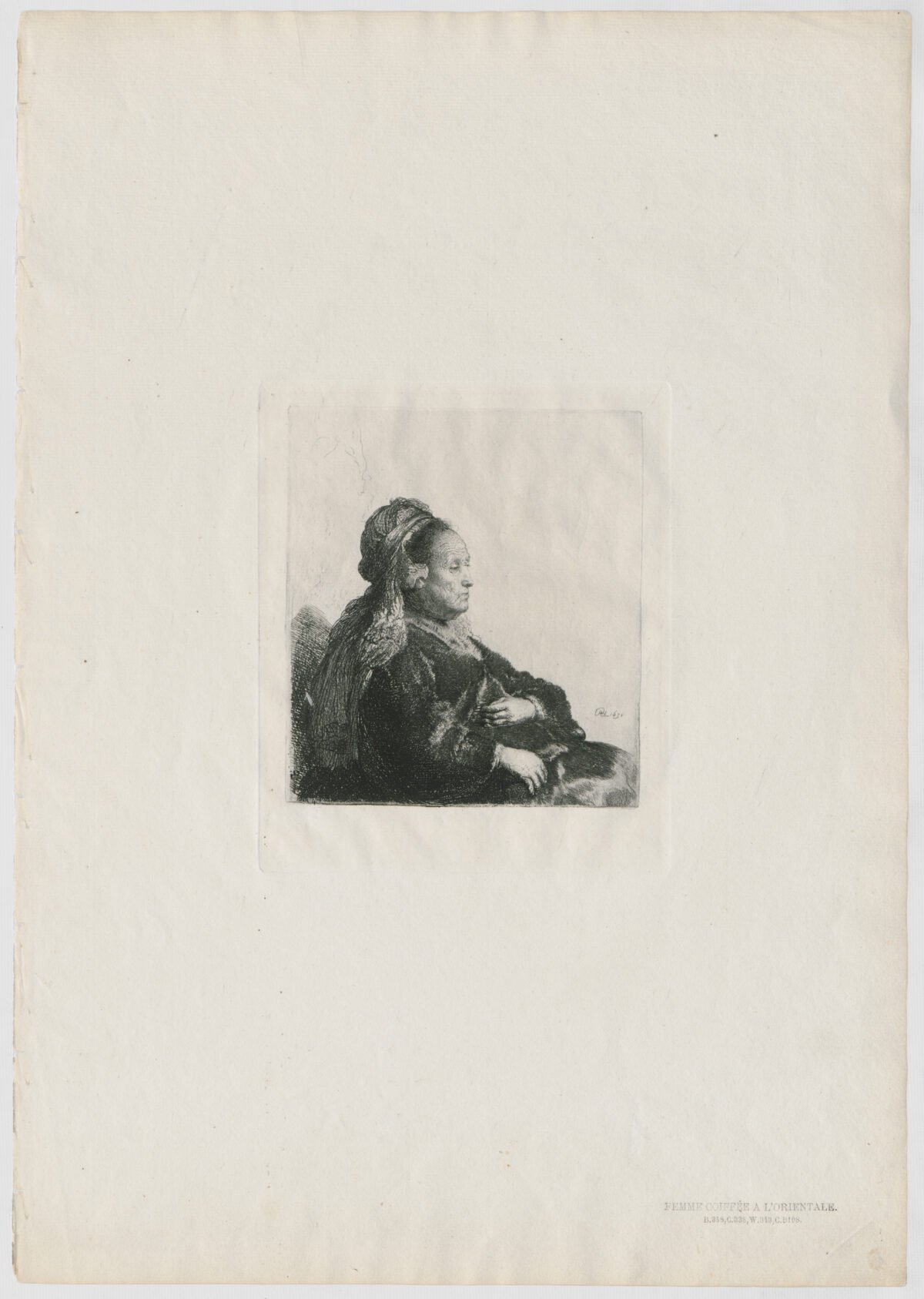 <span class="numbwork">0283</span > <span class="bullwork">•</span > La madre de Rembrandt con un tocado de tela - Image 2