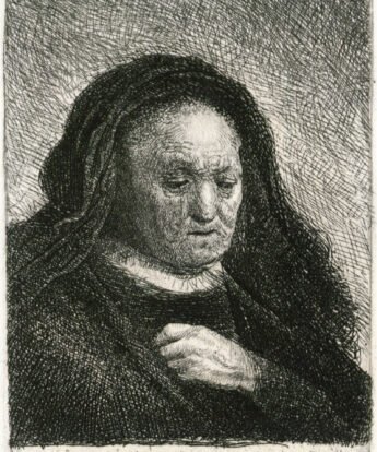 <span class="numbwork">0284</span > <span class="bullwork">•</span > La madre de Rembrandt con la mano en el pecho