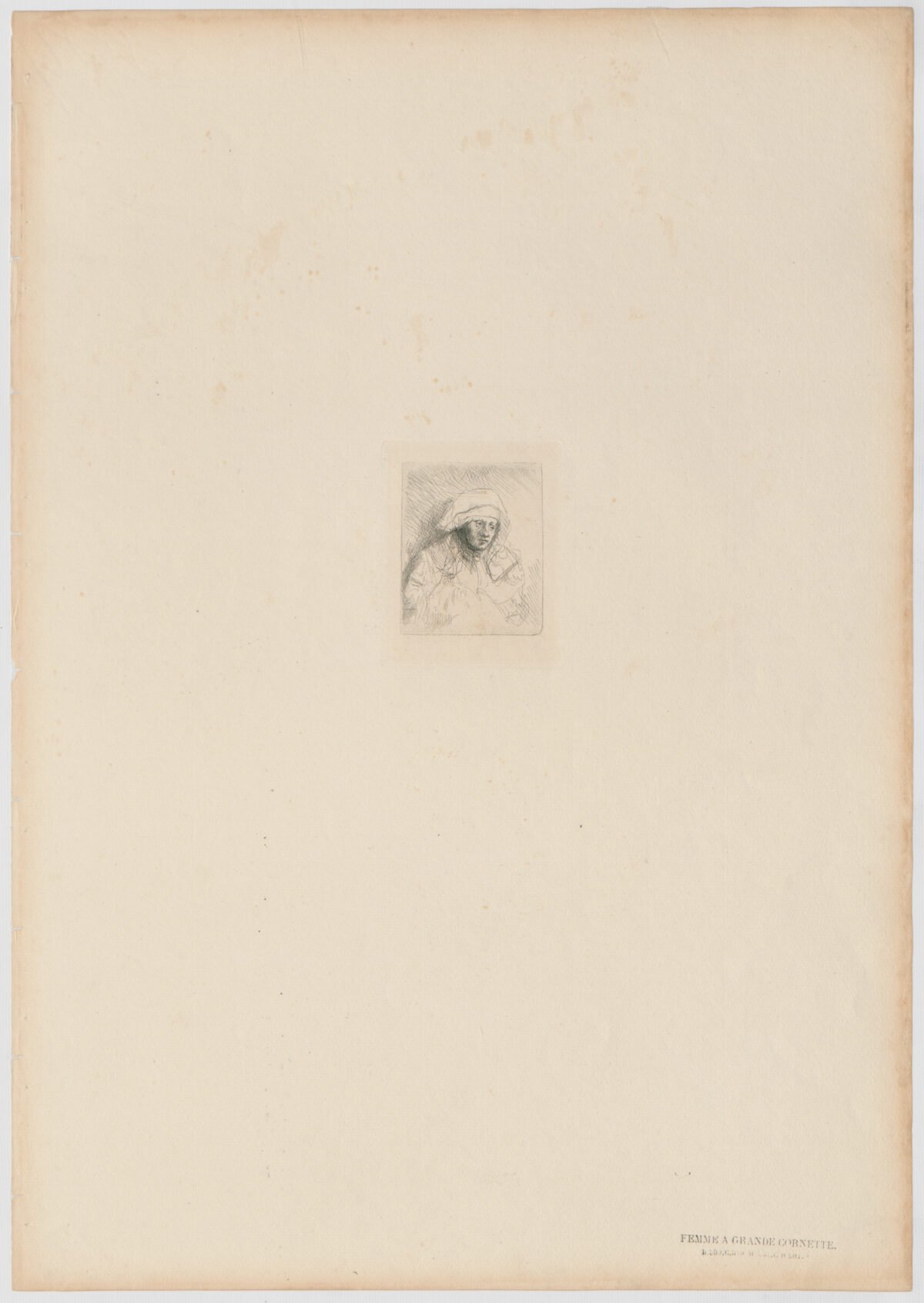 <span class="numbwork">0293</span > <span class="bullwork">•</span > Mujer enferma con un gran tocado blanco (esposa de Rembrandt) - Image 2
