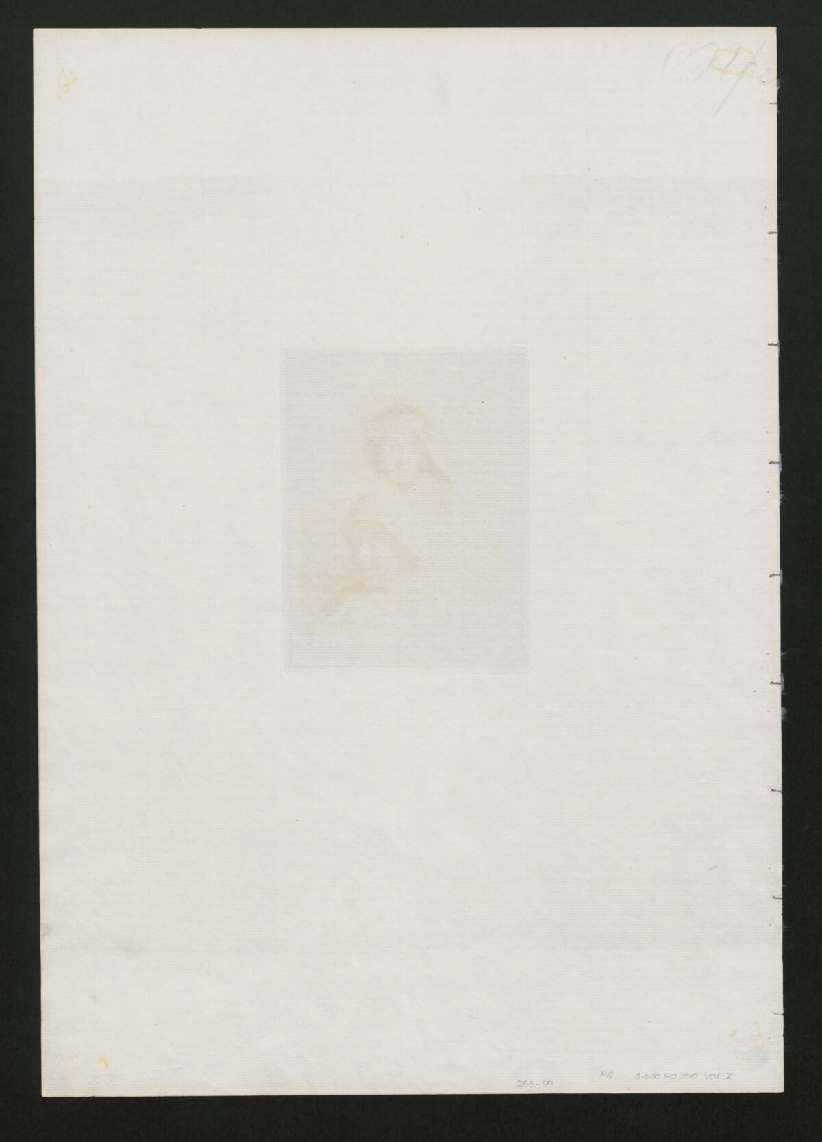 <span class="numbwork">0300</span > <span class="bullwork">•</span > Hoja de estudios (tres cabezas de mujeres, una ligeramente grabada) - Image 3